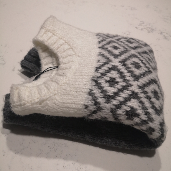 Zara girl Grey and white cozy sweater - Picture 1 of 8